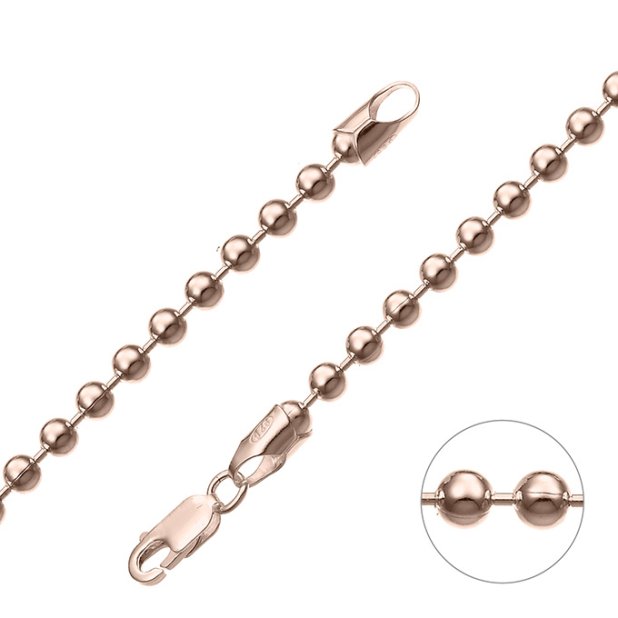 Sterling Silver Pink Gold 1 MICRON
