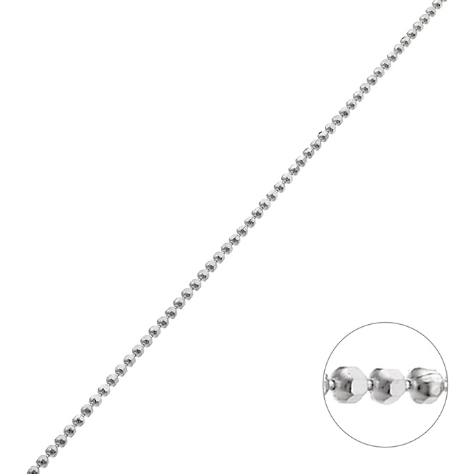 Facetted bead chain 1mm (1m)