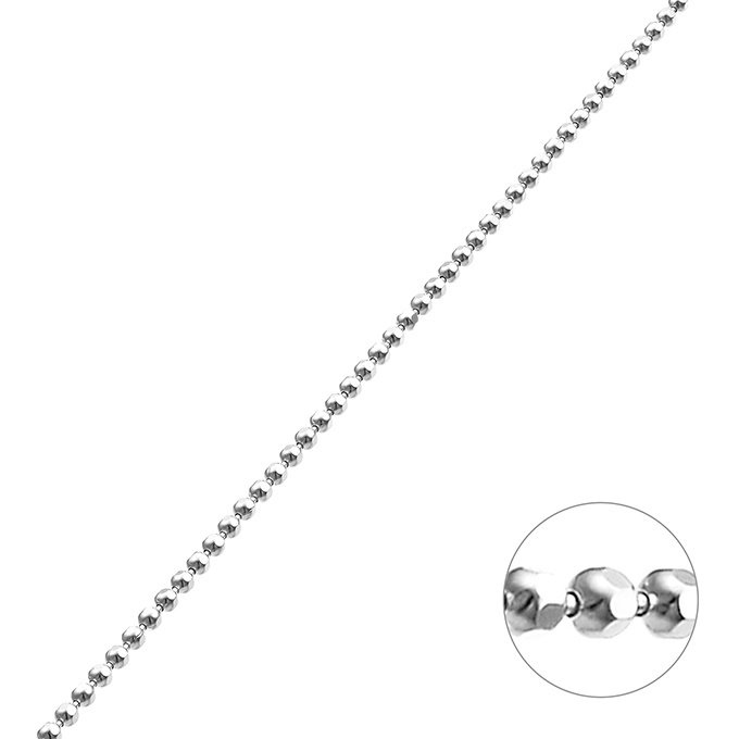 Chaîne boules facettées 1,2mm (1m)