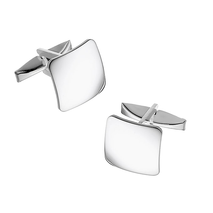 15mm engraveable square cufflinks (1pair)