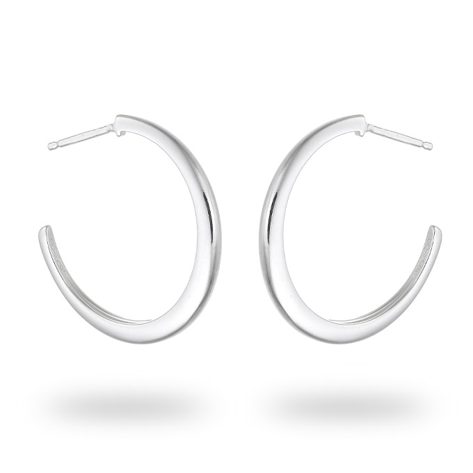 25mm smooth hoop earrings Petra collection (1 pair)