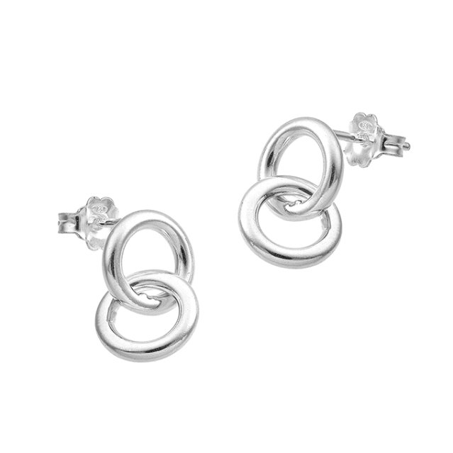 10mm entwined hoop earrings 2mm tube (1pair)