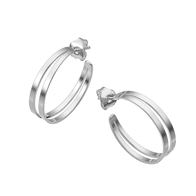 Sterling Silver White Rhodium