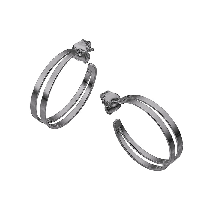 Sterling Silver Black Rhodium