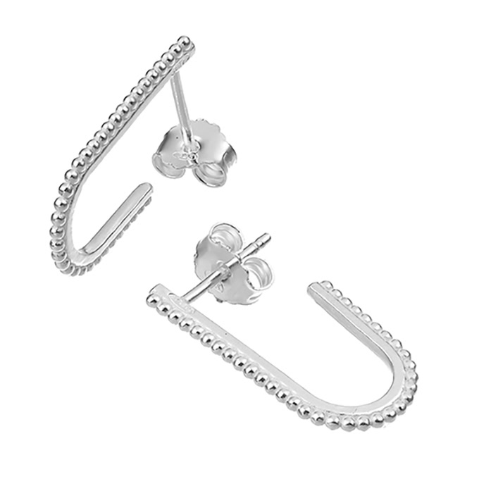 Boucles d’oreilles 20mm fil perlé 1,1mm (1paire)