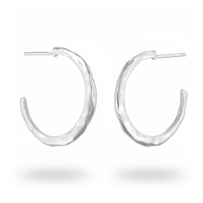 25mm irregular hoop earrings Petra collection (1 pair)