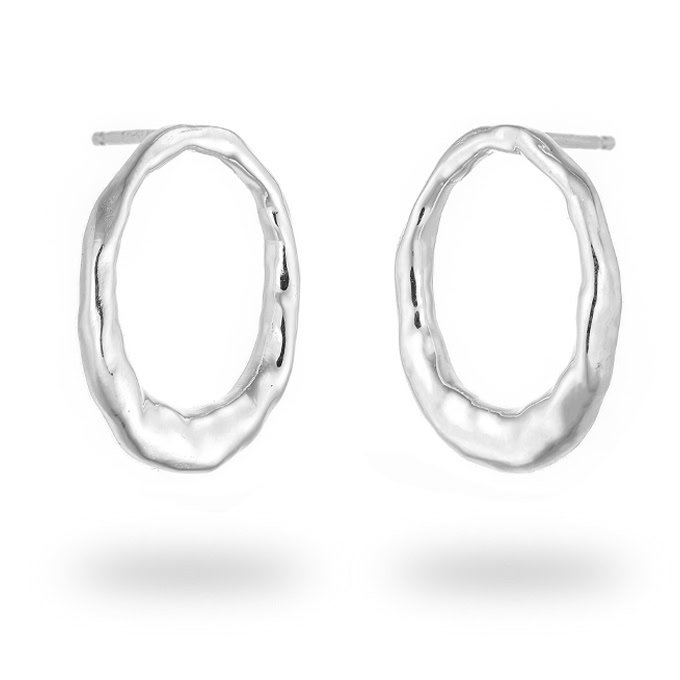 25mm oval irregular hoop earrings Petra collection (1pair)