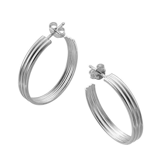 Sterling Silver White Rhodium