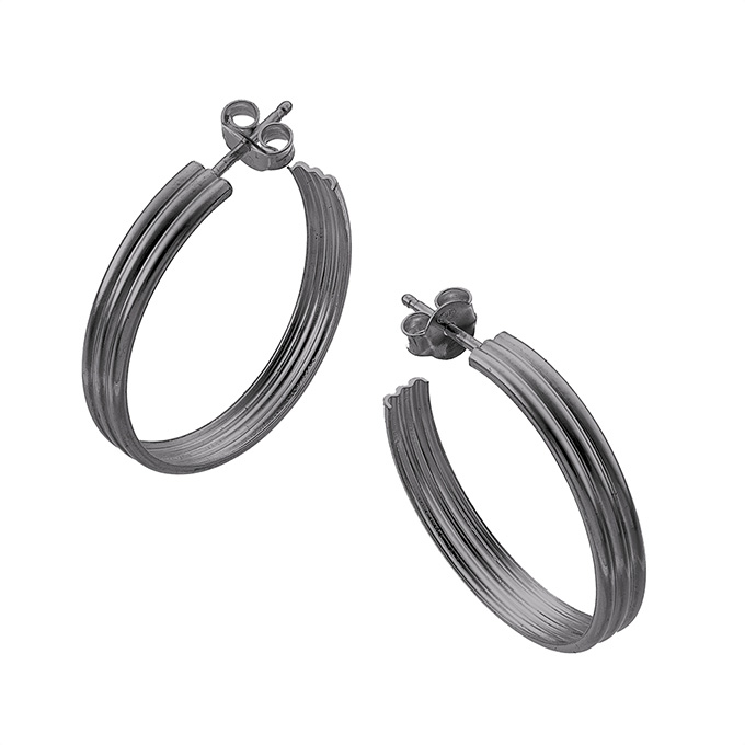 Sterling Silver Black Rhodium