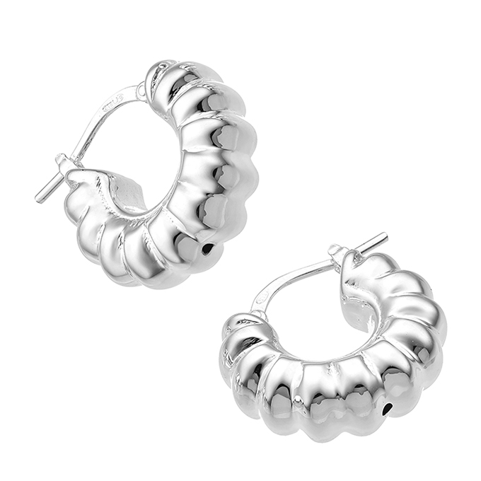 Boucles d’oreilles créoles chenille 19mm (1paire)