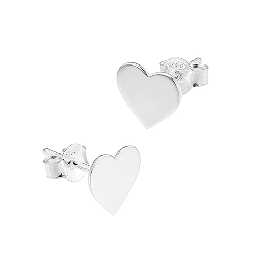 Boucles d’oreilles coeur 8×8,5mm polis miroir (1 paire)