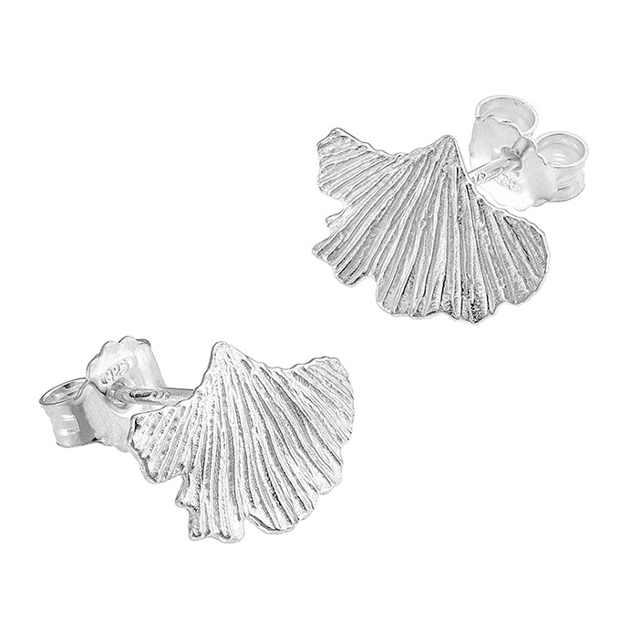 Boucles d’oreilles feuille Ginkgo biloba 14x10mm (1paire)