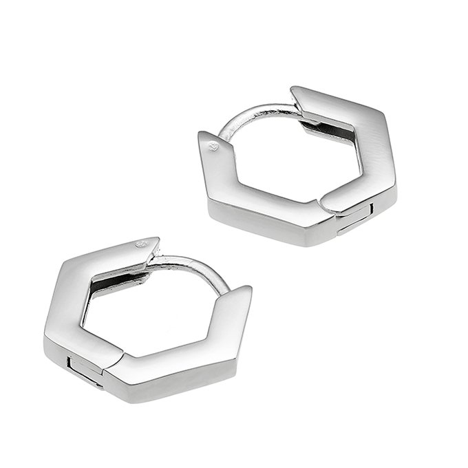 Sterling Silver White Rhodium