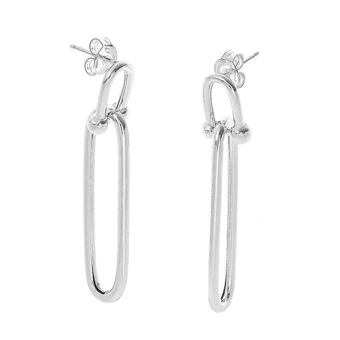 9,5x40mm shackle+oval shape earrings (1pair)