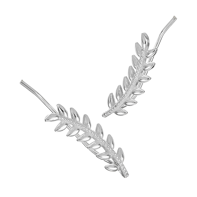 Grimpeurs d’oreilles branche de feuilles 23mm (1paire)