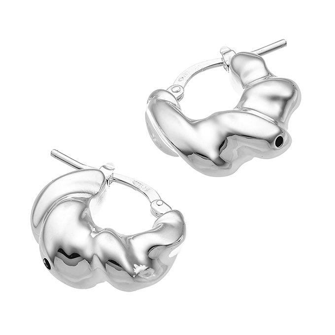 16mm irregular twisted earrings (1pair)