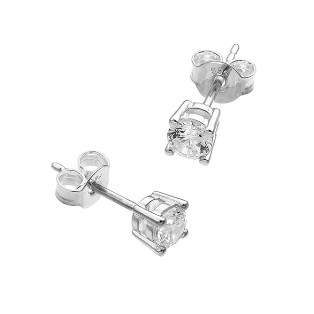 Sterling Silver White Rhodium