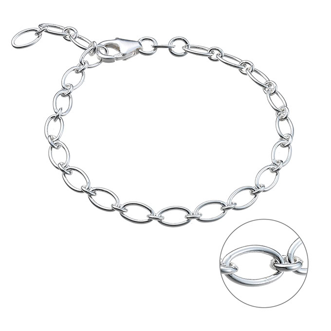 Sterling Silver White Rhodium