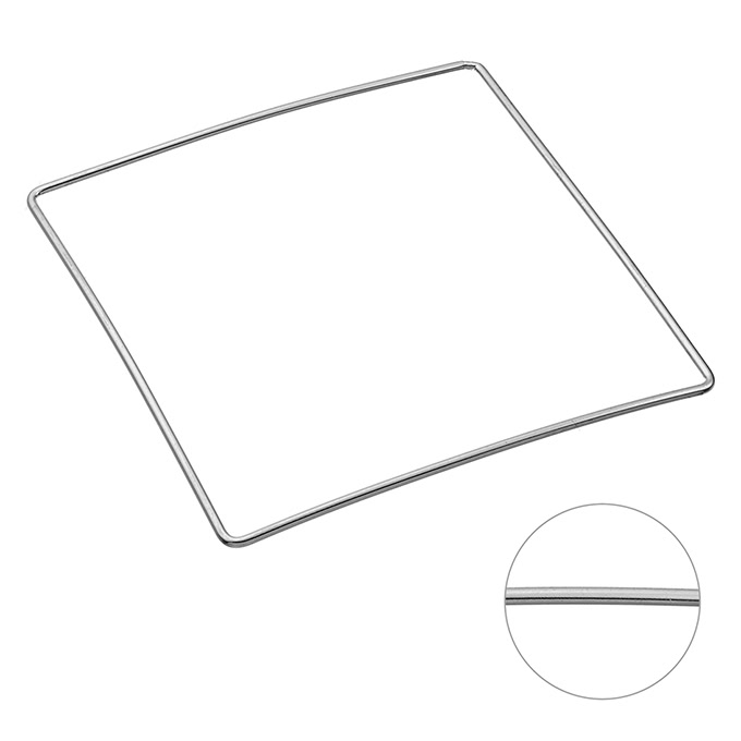 1,3mm wire square bangle 60mm (1pc)