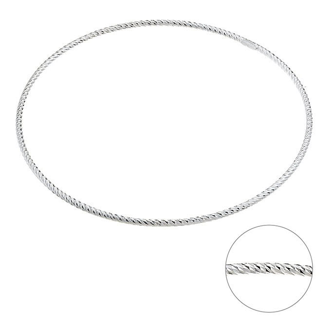 Sterling Silver White Rhodium