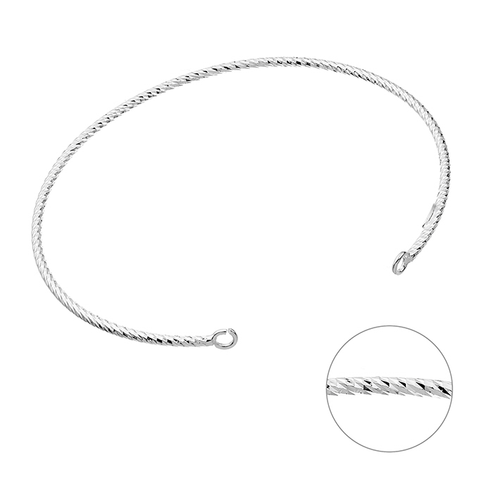 Sterling Silver White Rhodium