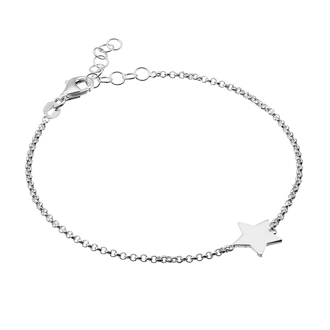 Bracelet avec étoile 15+3cm extension (1pc)