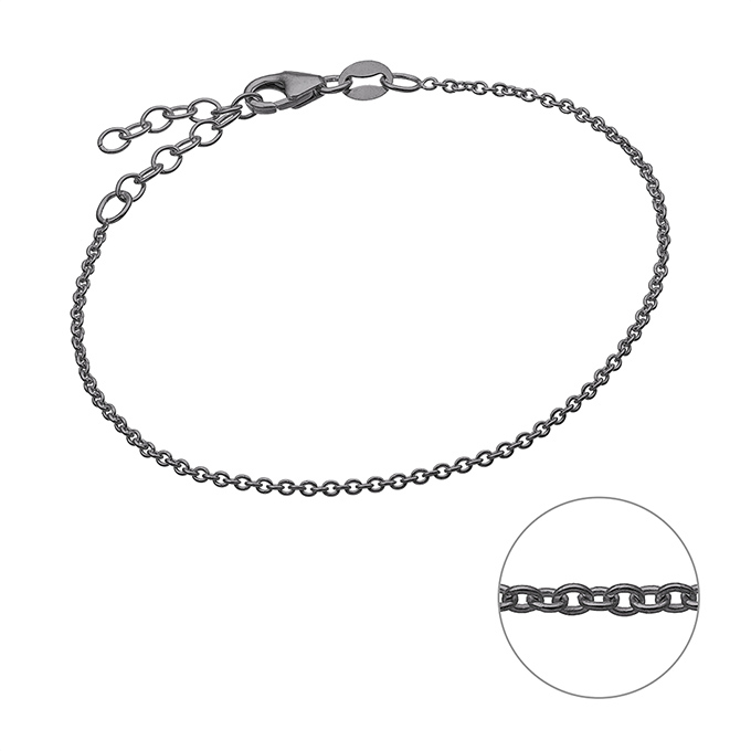 Sterling Silver Black Rhodium