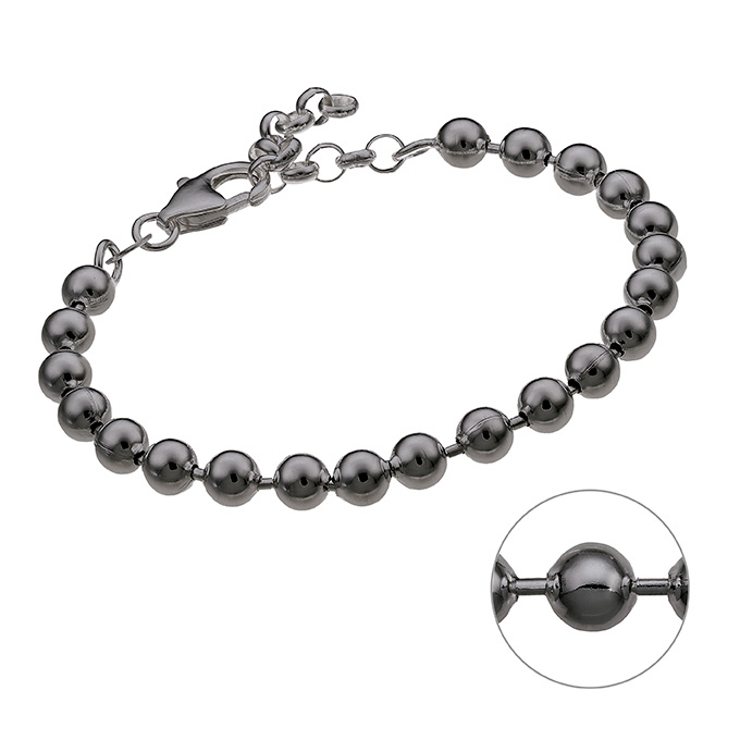 Sterling Silver Black Rhodium