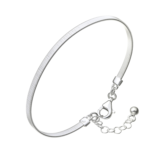 Bracciale schiava piatto con chiusura e estensione (1pz)