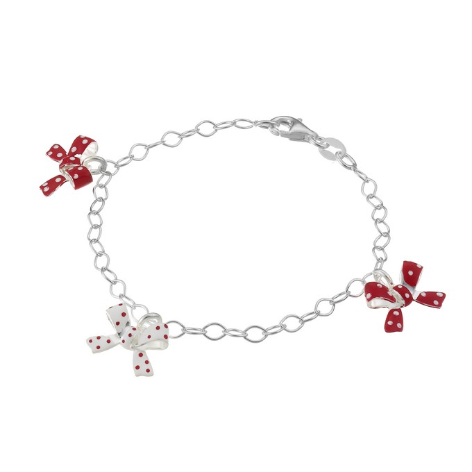 Children’s bow knot charm bracelet (1pc)