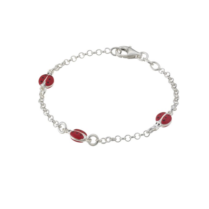 Bracelet enfant 3 coccinelles 16cm (1pc)