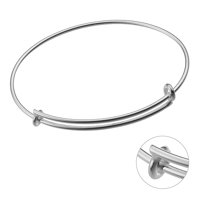 Adjustable bangle 1,5mm wire (1pc)