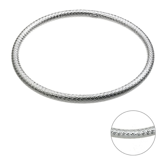 Sterling Silver White Rhodium