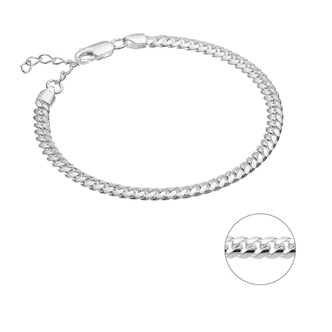 Sterling Silver White Rhodium