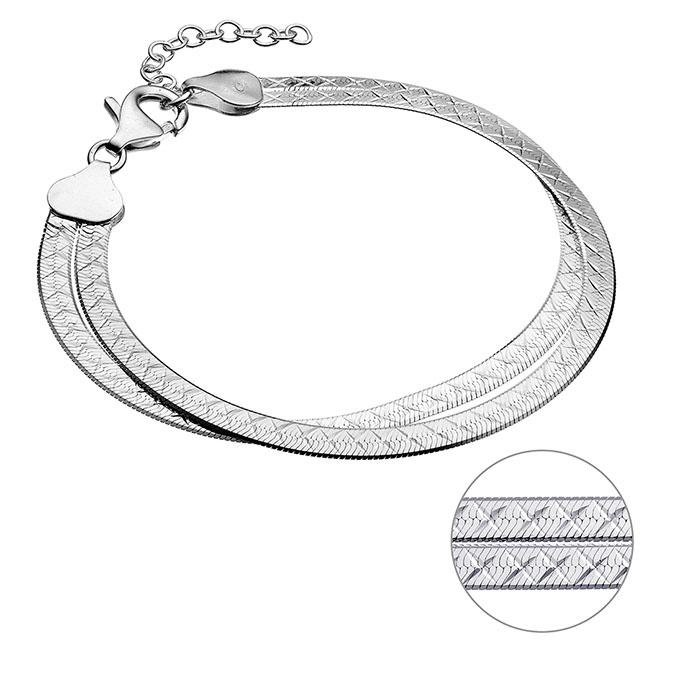 Sterling Silver White Rhodium