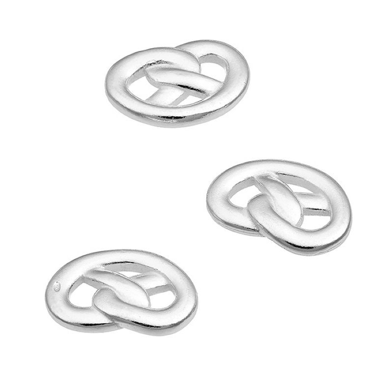 Breloques Bretzel 12 x 9mm (2pcs)