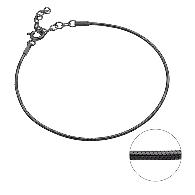 Sterling Silver Black Rhodium