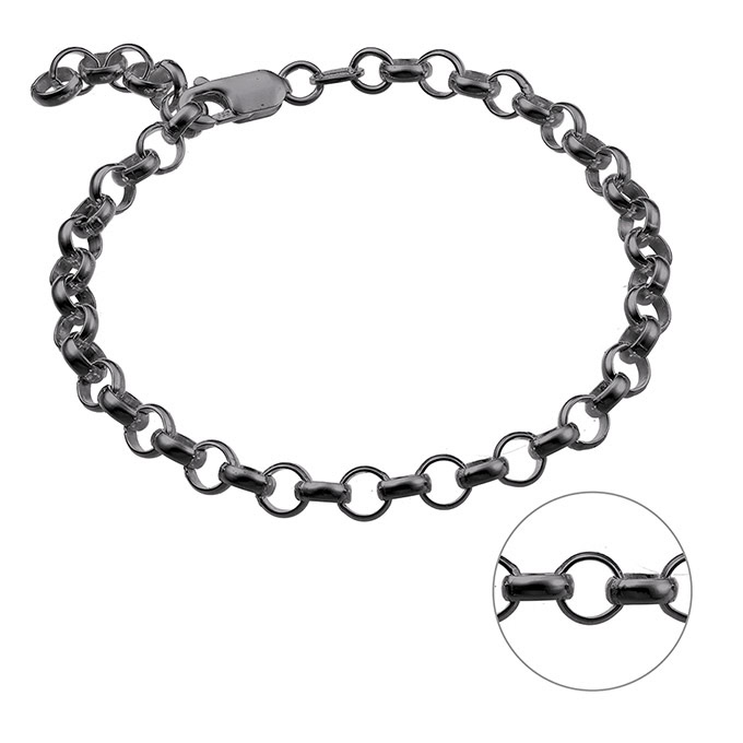 Sterling Silver Black Rhodium