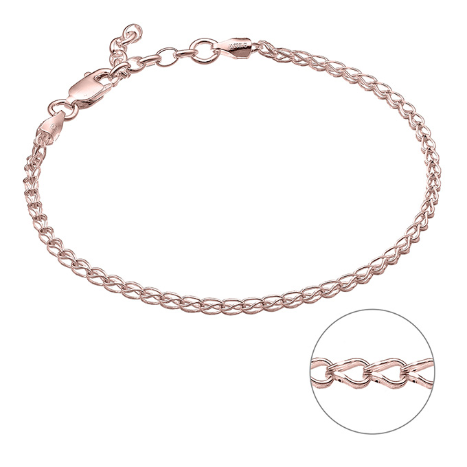 Sterling Silver Pink Gold 1 MICRON