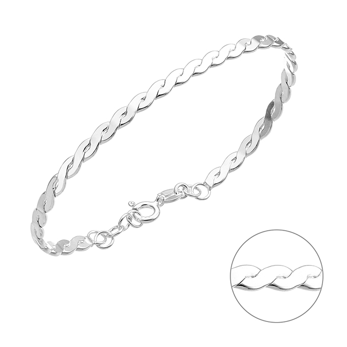 Braided bracelet 15+2cm extension (1pc)