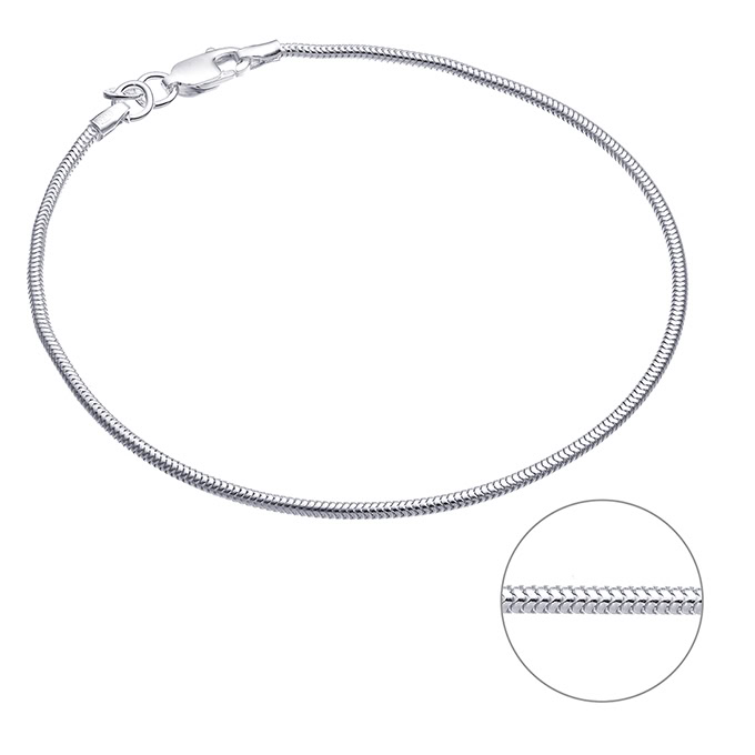 Bracciale catena coda di topo 1,6mm 21cm (1pz)