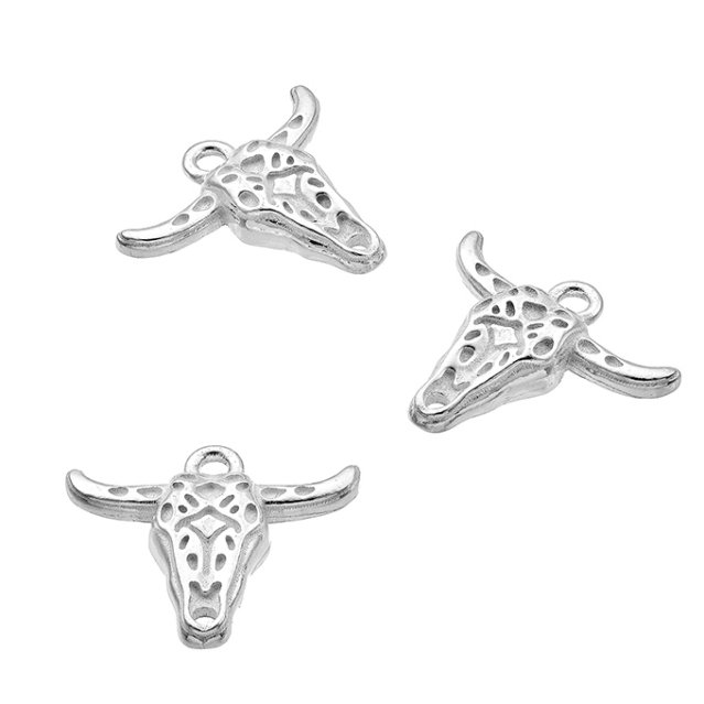 Ciondolo a forma di testa di buffalo 16mm (1pz)