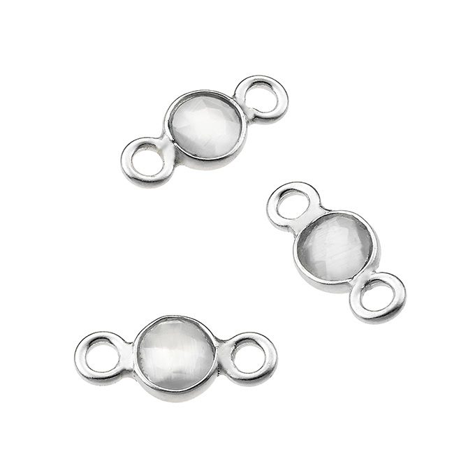 Sterling Silver White Rhodium