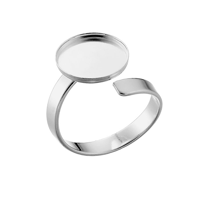 Kabochon Ring 12mm (2Stk)