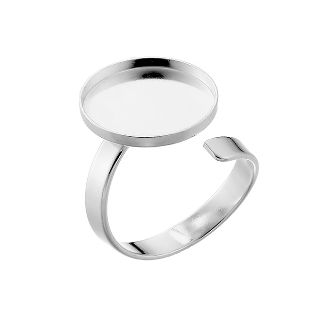 Kabochon Ring 15mm (2Stk)