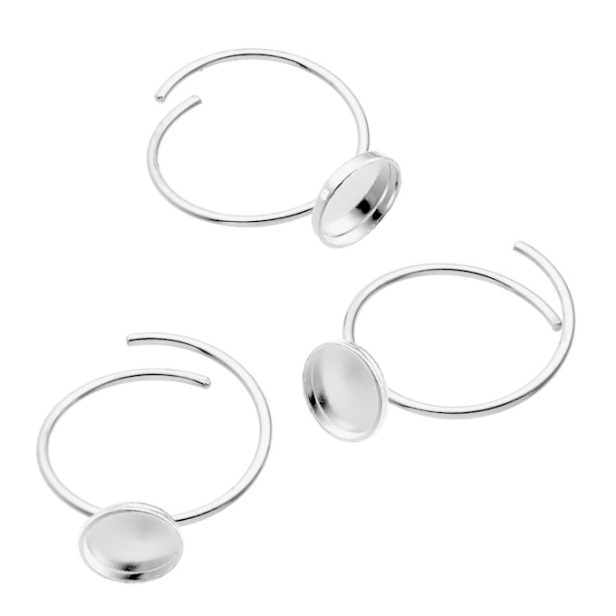 6mm round ring bezels (5pcs)