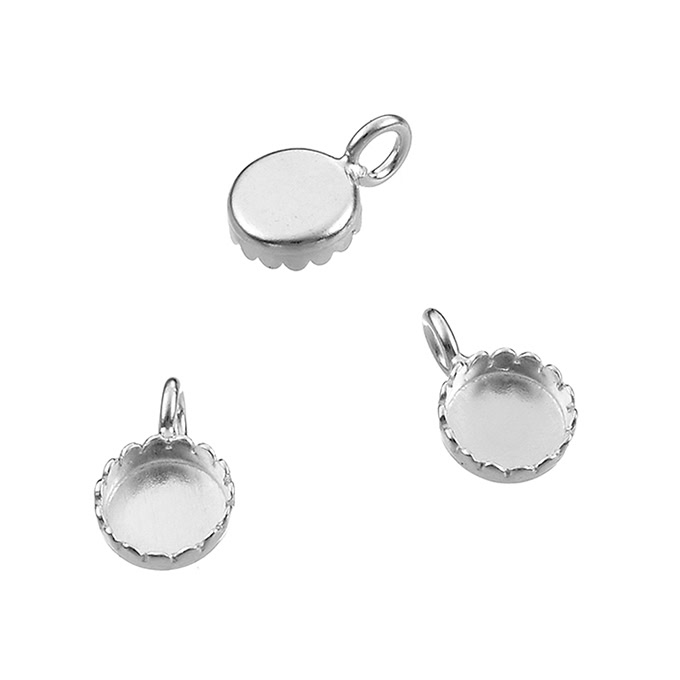 Sterling Silver White Rhodium