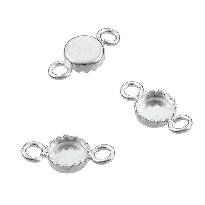 Sterling Silver White Rhodium