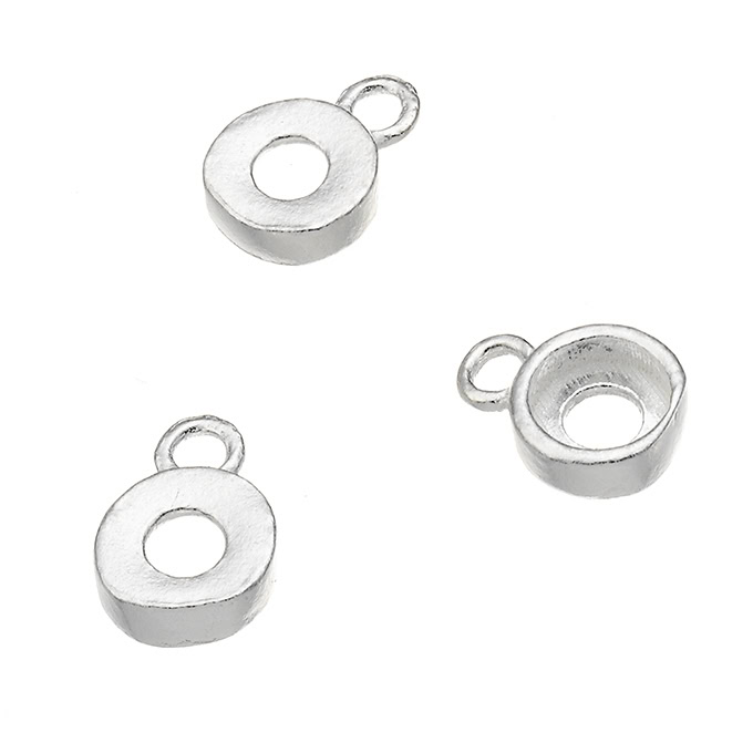 Supporto per cabochon cavo 4mm 1 anello (10pz)