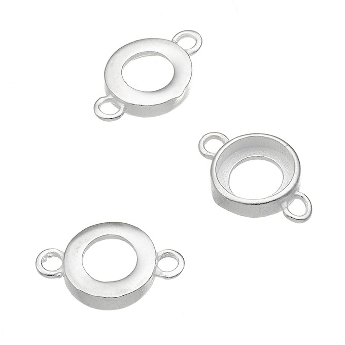 6mm openwork bezels 2 rings (10pcs)